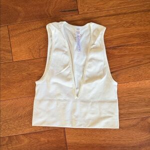 Urban Outfitters Cream Ribbed Crop Top